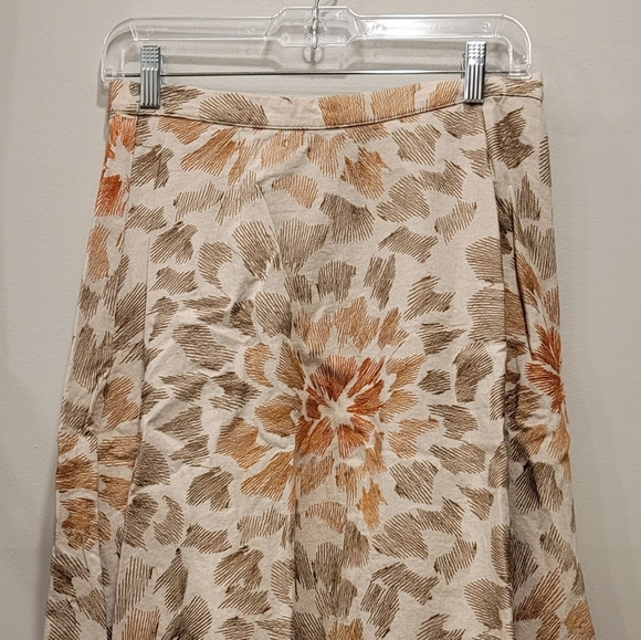 Coldwater Creek A-Line Embroidered Skirt - sz S - Picture 1 of 9